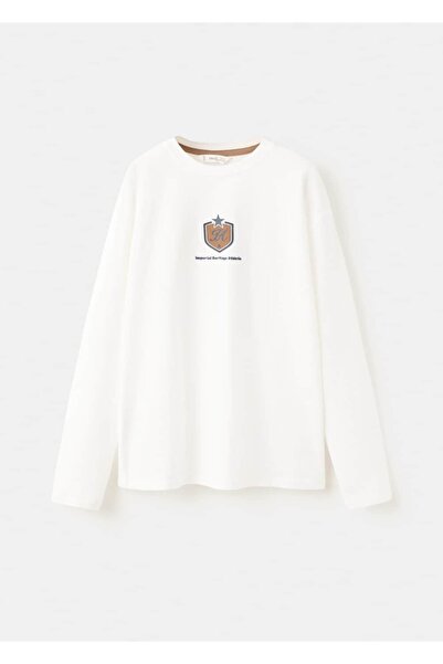 MANGO Kids Desenli pamuklu tişört