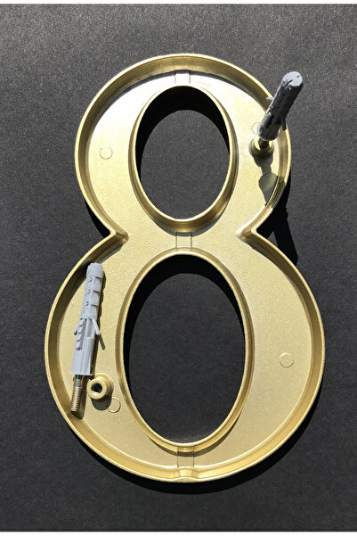 ICON TOOLS HOUSE NUMBER, ALUMINUM, 200 MM, GOLD, /DIGIT 8/