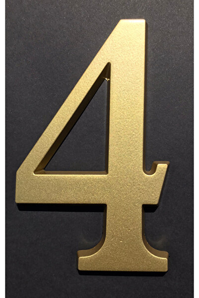 ICON TOOLS HOUSE NUMBER, ALUMINUM, 200 MM, GOLD, /DIGIT 4/