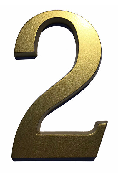 ICON TOOLS HOUSE NUMBER, ALUMINUM, 200 MM, GOLD, /DIGIT 2/