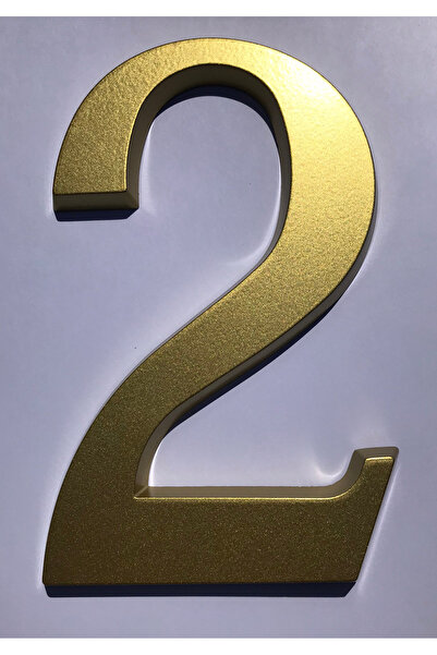 ICON TOOLS HOUSE NUMBER, ALUMINUM, 200 MM, GOLD, /DIGIT 2/