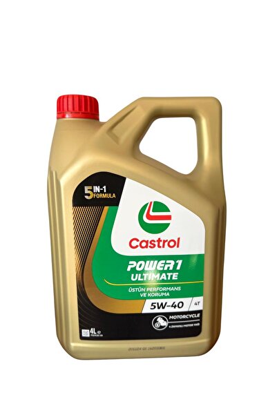 CASTROL Power Ultimate 5W-40 4 Zamanlı Motorsiklet Yağı 4 lt