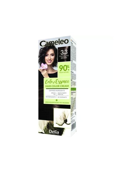 CAMELEO Set of 3 x Color Essence Hair Dye 3.3 Chocolate Brown, 75 g