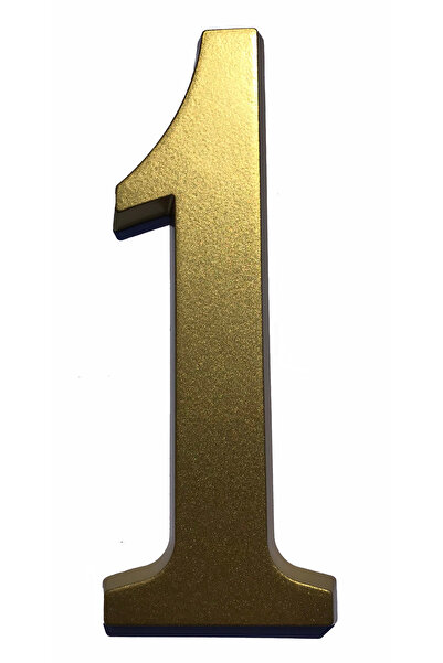 ICON TOOLS HOUSE NUMBER, ALUMINUM, 200 MM, GOLD, /DIGIT 1/