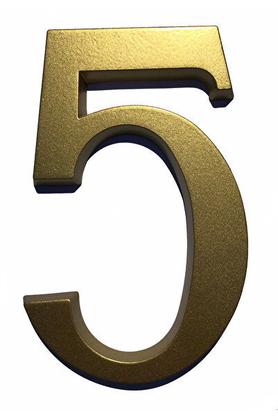 ICON TOOLS HOUSE NUMBER, ALUMINUM, 200 MM, GOLD, /DIGIT 5/