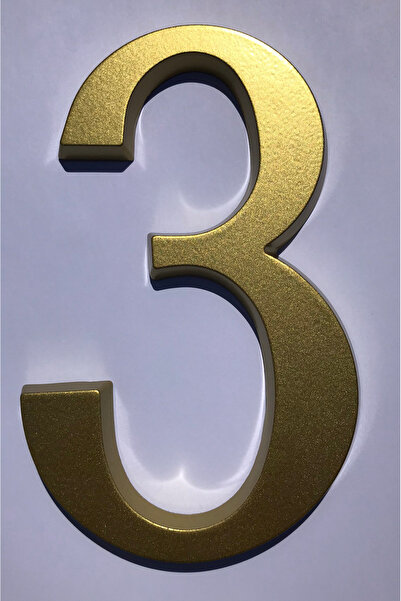 ICON TOOLS HOUSE NUMBER, ALUMINUM, 200 MM, GOLD, /DIGIT 3/