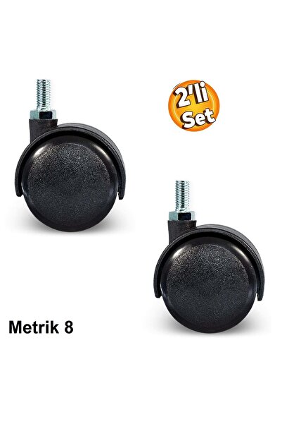 Depolife Zavrtani točak crni M8 40x55mm metrički 8 šrafova, točak za nameštaj...