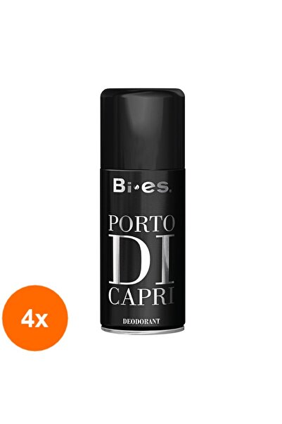 Bİ ES POL Set of 4 x Deodorant Spray Bi-es Men Porto Di Capri, 150 ml