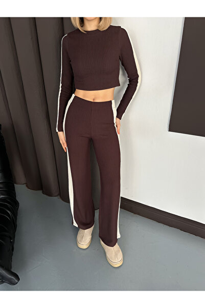 Cistern İstanbul Γυναικείο Σετ συνδυασμός υφασμάτων Μελόνι