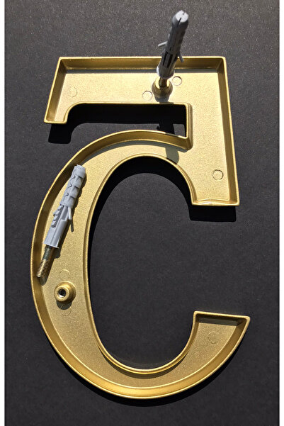 ICON TOOLS HOUSE NUMBER, ALUMINUM, 200 MM, GOLD, /DIGIT 5/