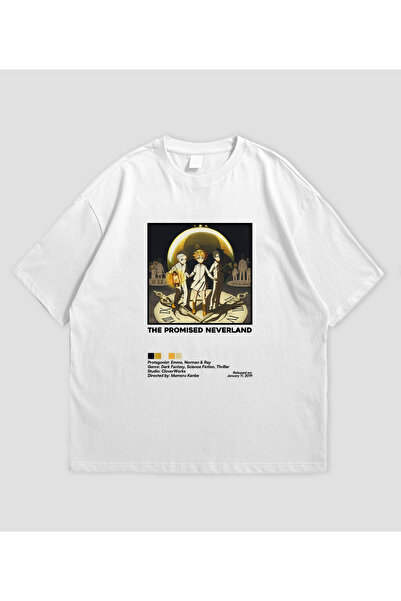 SVART WEAR Το μπλουζάκι Unisex The Promised Neverland Anime με τύπωμα oversized