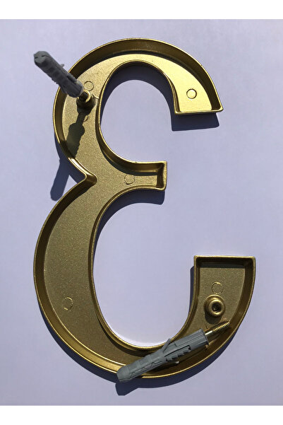 ICON TOOLS HOUSE NUMBER, ALUMINUM, 200 MM, GOLD, /DIGIT 3/