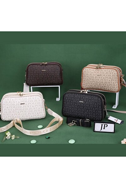 JP POLO Vegan Leather 5 Compartment Crossbody Shoulder Bag