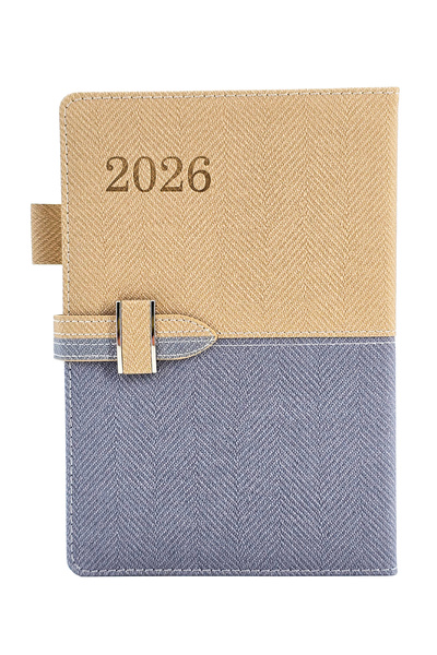 Generic Denim Classic Diary 2026, A5 Daily Planner with Buckle Strap