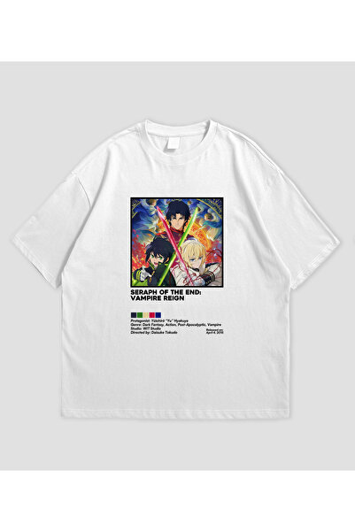 SVART WEAR Seraph of the End Vampire Reign Anime Tricou Oversize Unisex Cu Im...