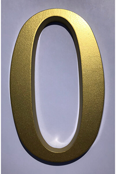 ICON TOOLS HOUSE NUMBER, ALUMINUM, 200 MM, GOLD, /DIGIT 0/
