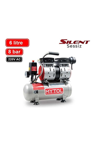 MYTOL EWS06 Sessiz Yağsız Hava Kompresörü 6 Litre 8 Bar (0.75 Hp)