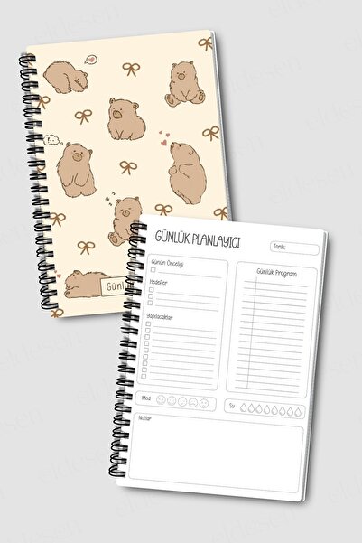 Eldesen Tasarım 3-Pack Planning Set, Daily Planner, Weekly Planner, To-Do, Academic Agenda