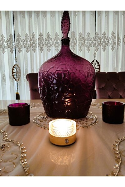 Madame Coco Claire Dokunmatik Abajur Sarı Renk - 8 X 5 cm