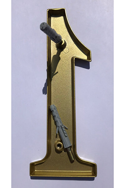 ICON TOOLS HOUSE NUMBER, ALUMINUM, 200 MM, GOLD, /DIGIT 1/