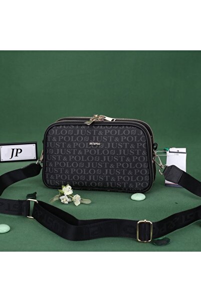JP POLO Geantă de umăr cu 5 compartimente din piele vegană