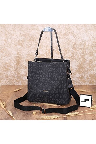 JP POLO Geantă de mână și de umăr pentru femei, din piele vegană, cu 3 compar...