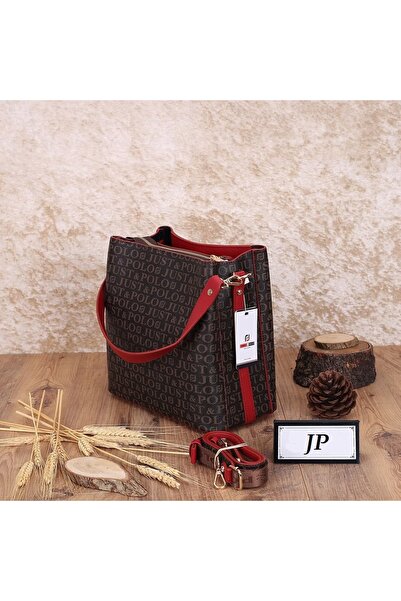 JP POLO Vegan Leather 3 Compartment Large Size Women's Hand and Shoulder Bag