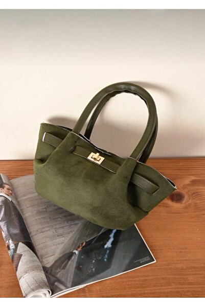 Butik Tacca Monella Model Suede Women's Hand and Shoulder Bag