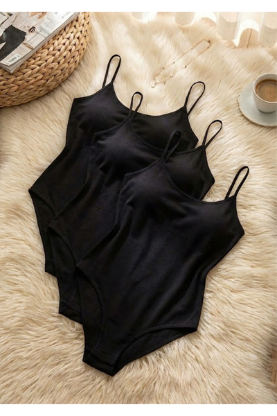 Loule 3-Pack Advantage Package - 95% Cotton String Strap Snap-On Bodysuit - Stretchy & Non-Sweating Fabric