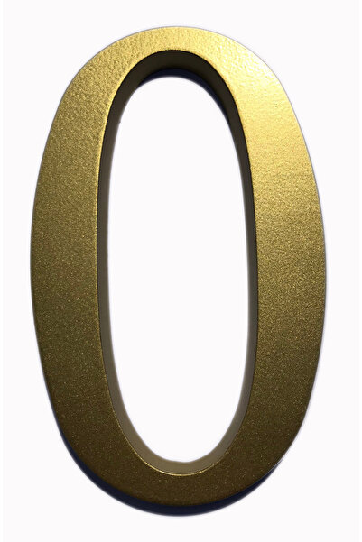 ICON TOOLS HOUSE NUMBER, ALUMINUM, 200 MM, GOLD, /DIGIT 0/