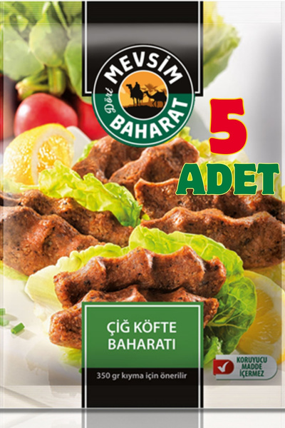 Dört Mevsim Baharat 5 Paket Çiğ Köfte Baharatı (5x75g) – Çiğköfte Baharatı Ka...