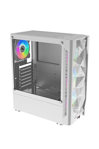 SPEARPC Perseus White Gaming PC Case – ATX/M-ATX/ITX, 305mm GPU, 165mm Cooler, 7 PCI Slots