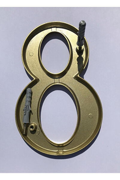 ICON TOOLS HOUSE NUMBER, ALUMINUM, 200 MM, GOLD, /DIGIT 8/