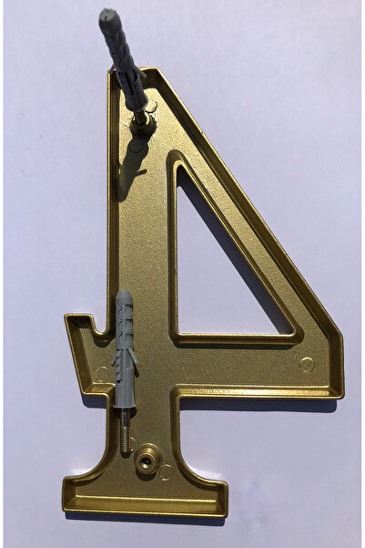 ICON TOOLS HOUSE NUMBER, ALUMINUM, 200 MM, GOLD, /DIGIT 4/