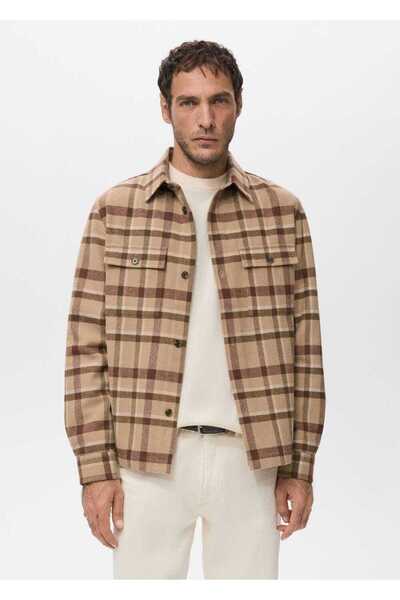 MANGO Man Cepli kareli gömlek ceket