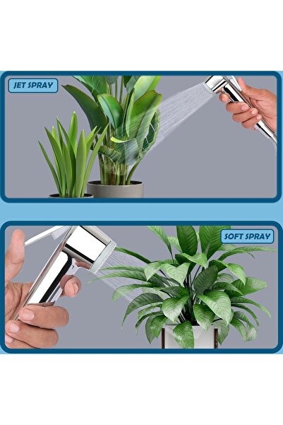 First pro Handheld Shattaf Bidet Sprayer Heavy Duty Toilet Shower Spray for Bathroom & Diaper Cleaning Silver
