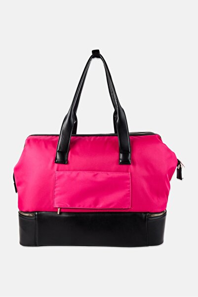 Roberto Cavalli Women Hardware Logo Duffle Bag, Pink