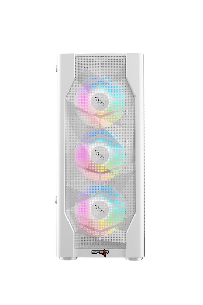 SPEARPC Perseus White Gaming PC Case – ATX/M-ATX/ITX, 305mm GPU, 165mm Cooler, 7 PCI Slots