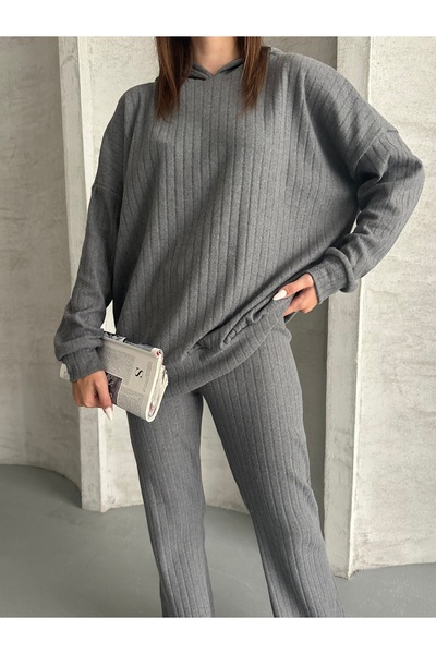 ezber moda Double Hooded Set Intorlok Cotton