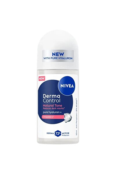 NIVEA Set of 3 x Antiperspirant Roll-On Women, Derma Control Tone, 72 h, 50 ml