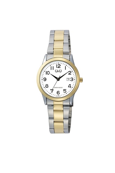 Q&Q QQ Marka Kadın Metal Tam Rakamlı Takvimli Saat A45A-003PY-QQ126