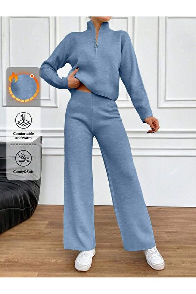 ÇILDIR ÖRME 2-Piece Knitwear Set with Zipper