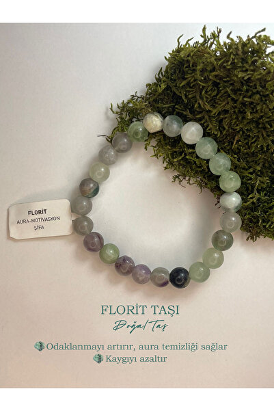 SWEATEE سوار التحفيز والهالة | |   سوار من الحجر الطبيعي الفلوريت