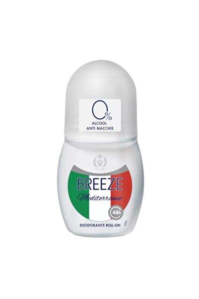 Breeze Set of 3 x Deodorant Antiperspirant Roll-On Breeze, Mediterraneo, 50 ml