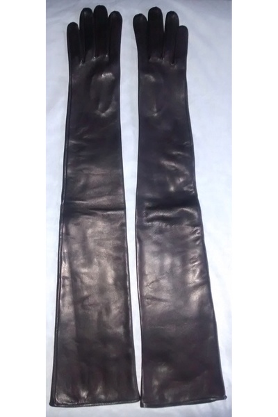 NO BRAND Manusi lungi piele 68 cm, marimea 7.5 - piele nappa