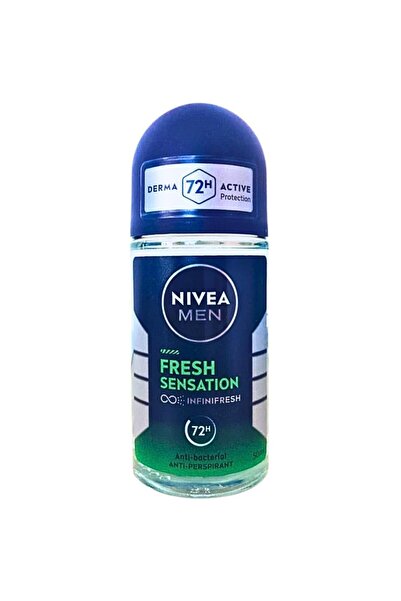 NIVEA Set of 3 x Deodorant Antiperspirant Roll-On Men, Fresh Sensation, 50 ml
