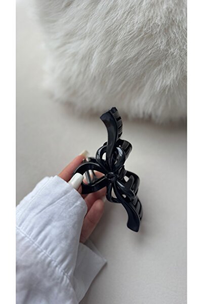 YOYYO Ženska kopča za kosu sa mašnom, model crne kopče za kosu