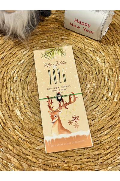 FIERA JEWELRY Penguin Detail Christmas Card String Bracelet – 2026 Themed