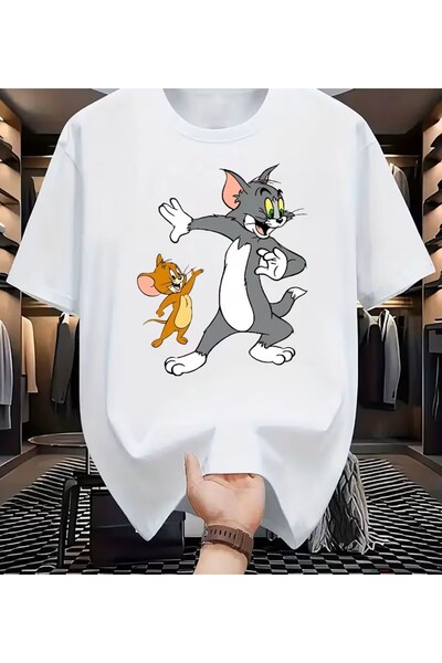 oneagılyazı Men & Women Classic Tom & Jerry Dance T-Shirt