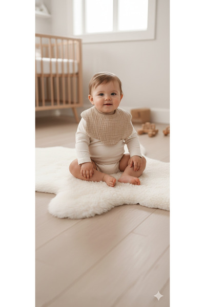 O&G Collection قطعتان من مريلة الأطفال/ياقة الأطفال من القطن 100% بـ8 طبقات ب...